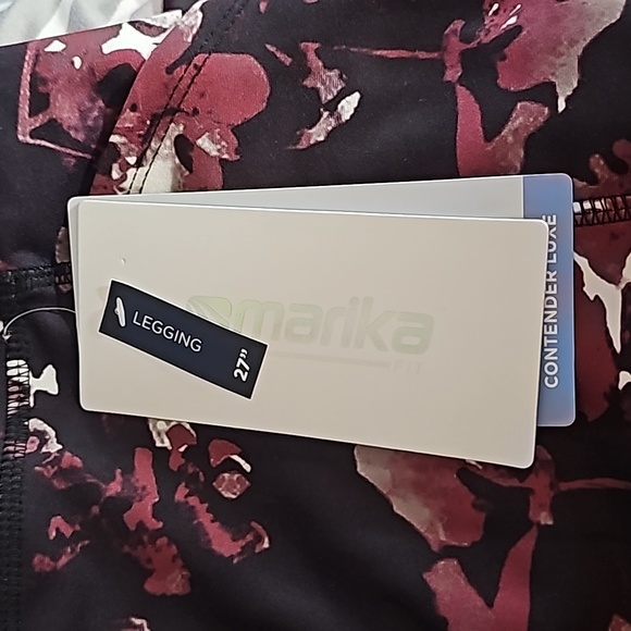 Marika Alison Side Pocket Legging ~ CORDOVAN WATERCOLOR FLORAL MIX ~ Med NWT - Picture 6 of 6